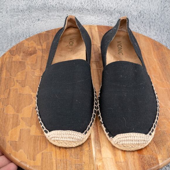 Vionic Valeri Women’s Espadrilles Black Slip On Comfort Loafers Size 10 - Picture 2 of 6